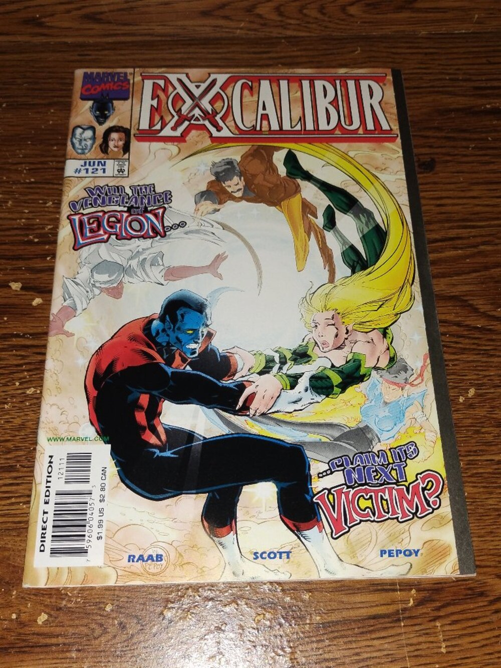 Excalibur #121 (Marvel Comics, 1998) Fold out cover